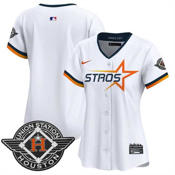 Womens Houston Astros Blank White 2025 City Connect Limited Stitched Jersey Dzhi->mlb womens jerseys->MLB Jersey